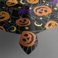 thumbnail image 3 of Halloween Pumpkins and Spider Webs Rectangle Tablecloth 60"x84",Waterproof Polyester Rectangle Table Cloth, Wipeable Spillproof Polyester Tablecloth for Dining, Camping, Indoor and Outdoor, 3 of 5