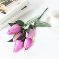 thumbnail image 3 of Simulation Flower 1 Branch Create Vitality Never Fade Beautiful 6 Heads Artificial Tulips DIY Wedding Bride Bouquet, 3 of 5