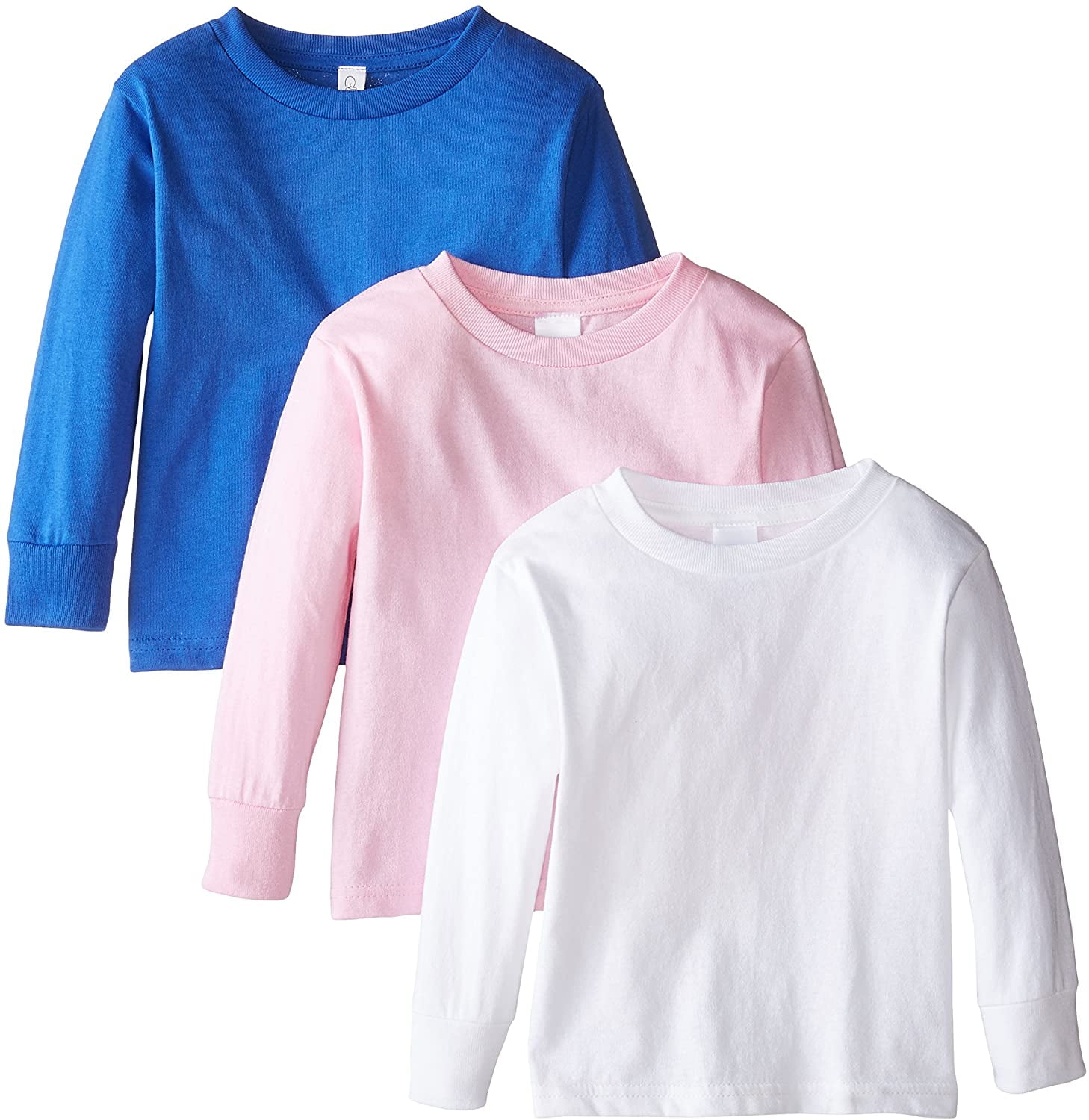 Clementine Unisex Everyday Long Sleeve Toddler T-Shirts Crew 2-Pack