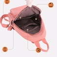 thumbnail image 3 of VeFlora Women & Men Multi-Pocket Sling Crossbody Bag, Adjustable Water-Resistant Chest Backpack, Lightweight Casual Purse for Work Travel Outdoor Daily Use(Pink/One Size), 3 of 7
