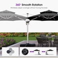 thumbnail image 6 of Purple Leaf 10ft Outdoor Patio Umbrella - Offset Cantilever Design with 360° Rotation, Black Round Market Umbrella for Deck, Pool, and Garden, 6 of 10