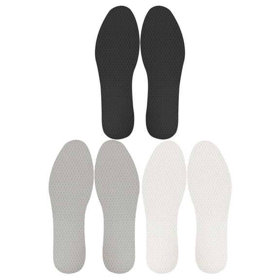 TELOLY 3 Pairs of Latex Insoles Breathable Shoe Insoles Inserts Comfortable Inner Soles for Women Men Shoes