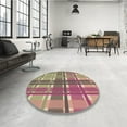 thumbnail image 4 of Ahgly Company Machine Washable Indoor Square Transitional Raspberry Purple Area Rugs, 7' Square, 4 of 7
