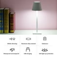 thumbnail image 3 of Labymos Simple Desk Lamp Decorative Desk Lamp Rechargeable Desk Lamp Metal Texture Ambient Lamp Black, 3 of 8