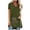 Green, variant on Womens T Shirts Short Sleeve V Neck Ditsy Floral Print Graphic Tee Summer Long Length Plus Size Loose Tops Black L