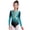 Blue Green, variant on Rhythmic Gymnastics Leotard for Girls Gradient Long Sleeve Ballet Dance Top Figure Skating Bodysuit Hot Pink 8