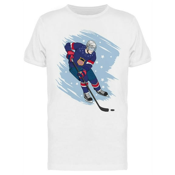 American Hockey Player  T-Shirt Men -Image by Shutterstock, Male 3X-Large