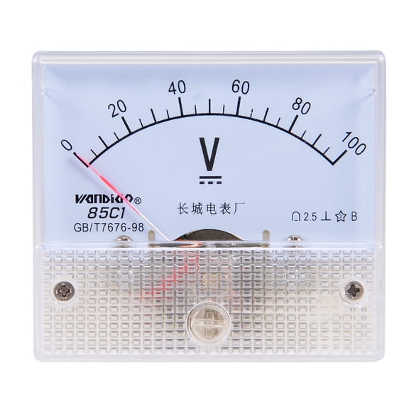 DC 0-100V Analog Panel Voltage Gauge Volt Meter 85C1 2.5% Error