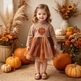 thumbnail image 2 of Likimi Kids Toddler Girls Hallowmas Dress Crew Neck Long Sleeve Cartoon Print For Party Comfort Dresses Size 6-9 Months, 2 of 7