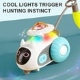 thumbnail image 4 of Risehigh Interactive Cat Toys for Indoor Cats 2-Speed Automatic Moving Remote Control Smart Cat Rechargeable Toy with Feathers, Blue, 4 of 9