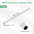 thumbnail image 3 of Tubo redondo de aluminio 6063 de 250 mm en paquete de 2, 9 mm ID 11 mm OD, tubería de aluminio sin costura para manualidades DIY [0.35x0.43x9.8IN], 3 of 7