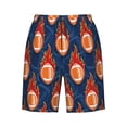 thumbnail image 7 of Disketp Men's Swim Trunks Hawaiian Breathable Surf Beach Swimsuits Mesh Lining Beach Shorts with Pockets-American Football and Fire Flames, 7 of 7