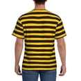thumbnail image 2 of Naloa Bee Stripe Men's T-Shirt Sport T-shirt Men's Basic Tee Casual Men's Shirt, Round Neck, Short Sleeves - X-Large, 2 of 5