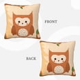 thumbnail image 3 of ZICANCN Brown Owl Forest Bird Throw Pillow Covers, Bed Couch Sofa Knit Decorative Pillow Covers for Living Room Farmhouse, 22"x22", 3 of 8