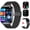 Black mesh strap watch, variant on Ultra-thin Smartwatch: 1.93-inch curved touch screen, call, message reminder, sports modes, camera/music control, iOS/Android compatible, gift for friends/birthdays