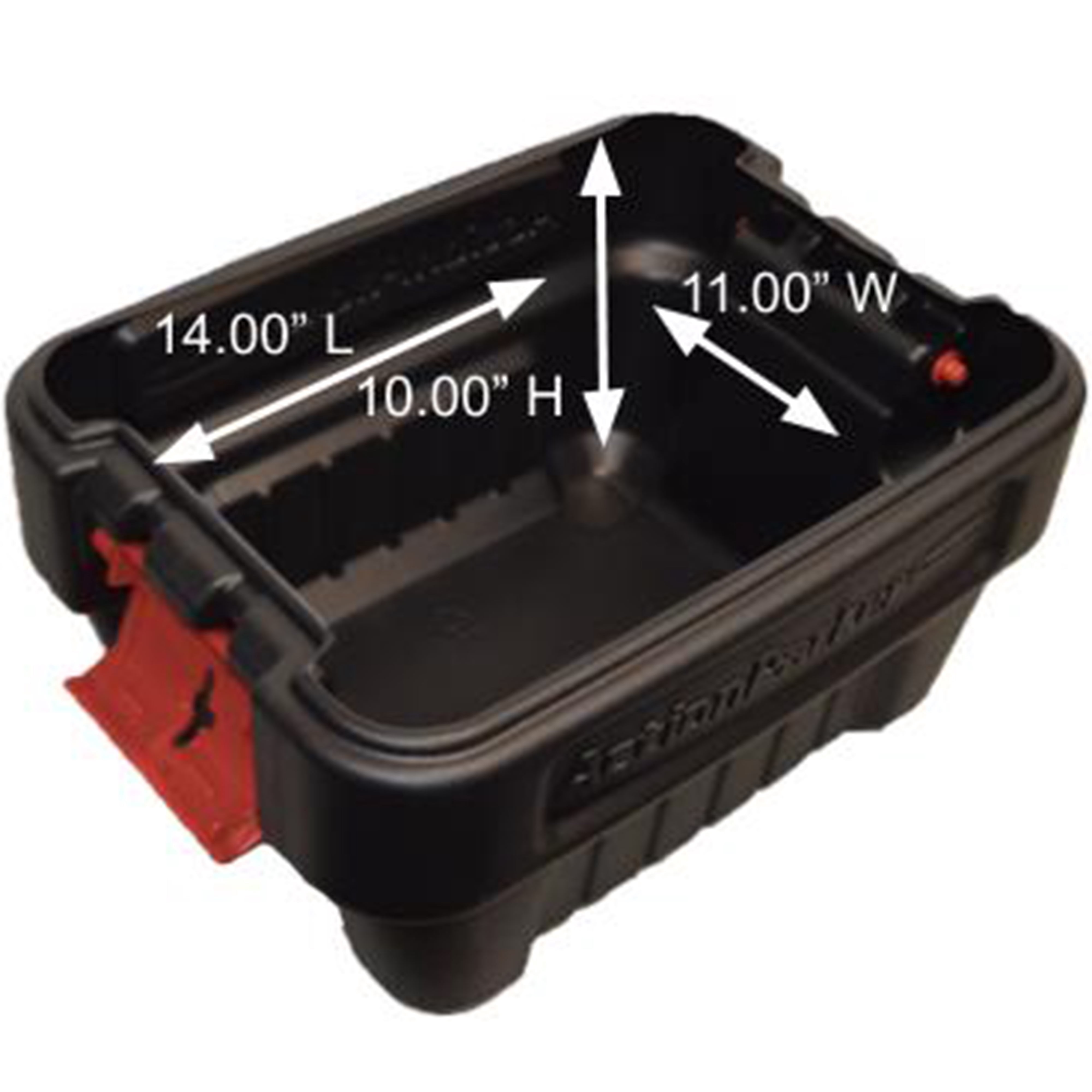 Rubbermaid 8 Gallon Action Packer Storage Bin, Heavy Duty Plastic, Lockable, Black, Included Lid