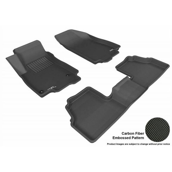 3D MAXpider 2013-2022 Fits Buick Encore 1st Row 2nd Row Kagu Carbon Fiber Embossed Pattern Black Floor Mat L1BC01601509