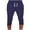 Navy, variant on WIZUTIZ Men's Jogger Shorts Slim Fit Stretch Fabric Quick Dry Breathable Elastic Waist Drawstring Cropped Summer Casual Active Shorts