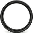 thumbnail image 2 of Ceramic Black Faceted Beveled Edge 8mm Polished Band (Size 10) Made In China cer15-10, 2 of 5