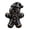 A005- Style E, variant on Black and Gold Christmas Santa Claus Statue with Crackle Glaze Finish, Resin Holiday Figurine Desktop Ornament for Home Shelf, Xmas Party Centerpiece Gift Decoration