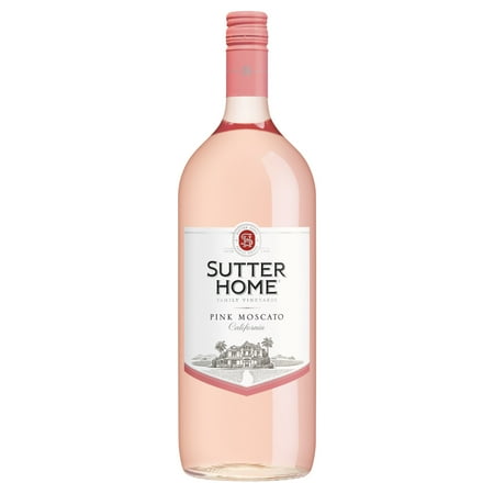 Sutter Home Pink Moscato California Pink Wine, 1.5 L Glass Bottle, 13.5% ABV