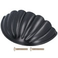 thumbnail image 1 of Perilla negra de aleación de zinc con mango en forma de media luna para muebles de gabinete y hogar, 1 of 5