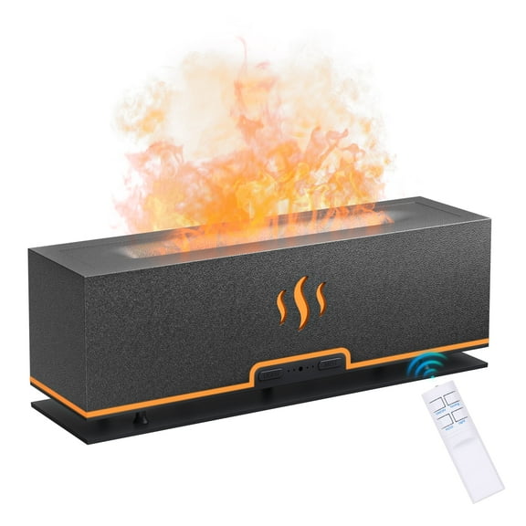 VAVSEA Flame Diffuser, Essential Oil Diffuser, 2 Colors Cool Mist Aroma Humidifier with Remote Control, for Bedroom Home Office, Black