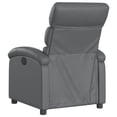 thumbnail image 2 of vidaXL Recliner Chair Gray Faux Leather, 2 of 6