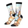 thumbnail image 2 of Saiise Bluey Funny Socks Men Women Adults Novelty Graphic Crew Tube Socks Crazy Design Casual Dress Socks for Sports,Running,Travel, 2 of 7