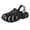 Black, variant on Men's Hollow Out Platform Clogs Wide Width Thick Soled Beach Sandals Breathable Closed Toe Non Slip Garden Work Shoes Pink Size 5.5