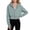 Light Green, variant on Bibifish Womens Hoodie Cropped Fit Full Zip Up Hoodie Jacket Soft Knit Relaxed Sleeve Casual Daily Wear Modern Chic Hoodie Jacket With Pocket