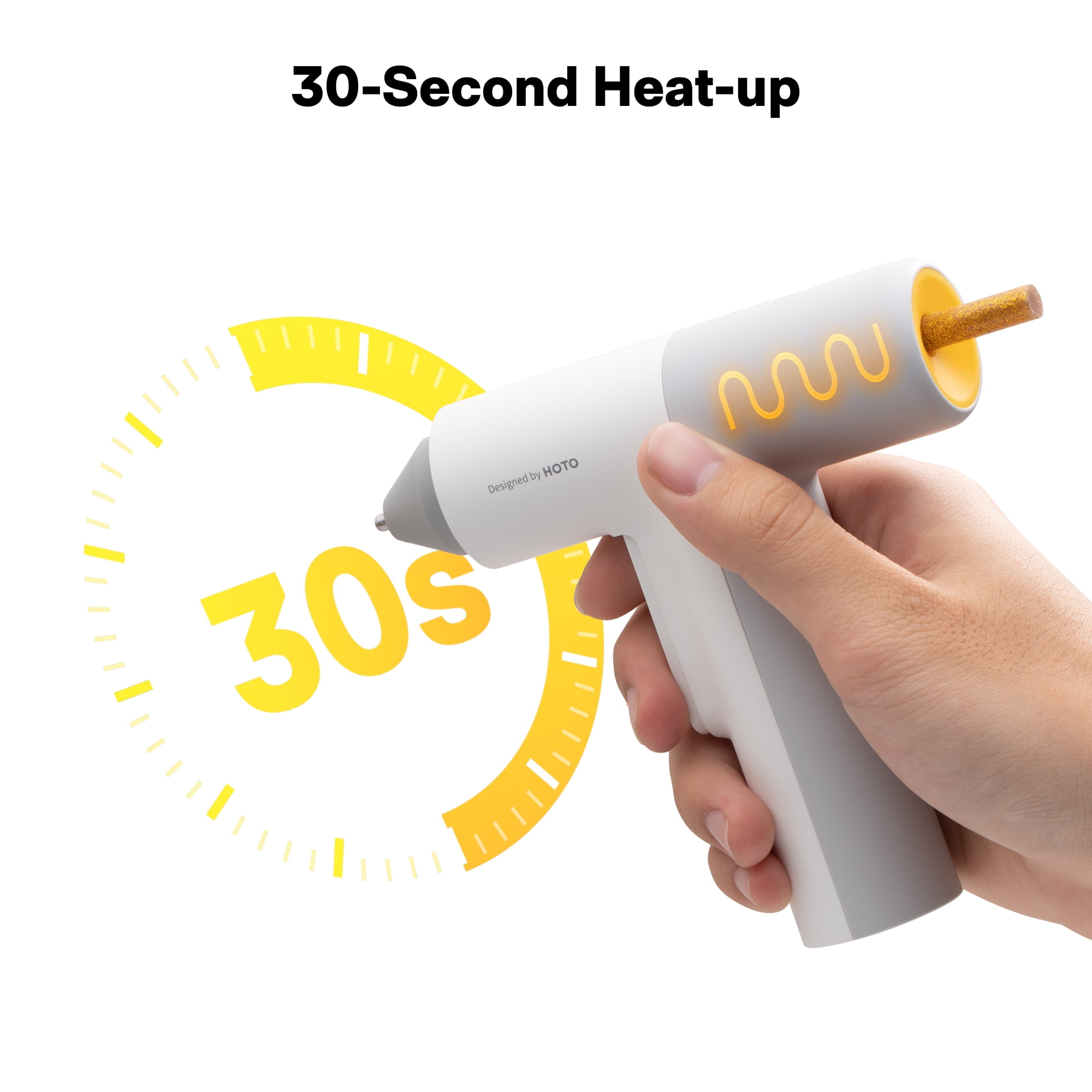 HOTO Cordless Auto-Dispensing Hot Glue Gun Kit, 30s Fast Preheat, 3000mAh Usb-C Rechargeable, Anti-Scald, 40 Glue Sticks for Diy Crafts, Arts & Home Repairs