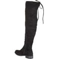 thumbnail image 4 of Women's Journee Collection Mount Wide Calf Over The Knee Boot Black Faux Suede 9.5 M, 4 of 6