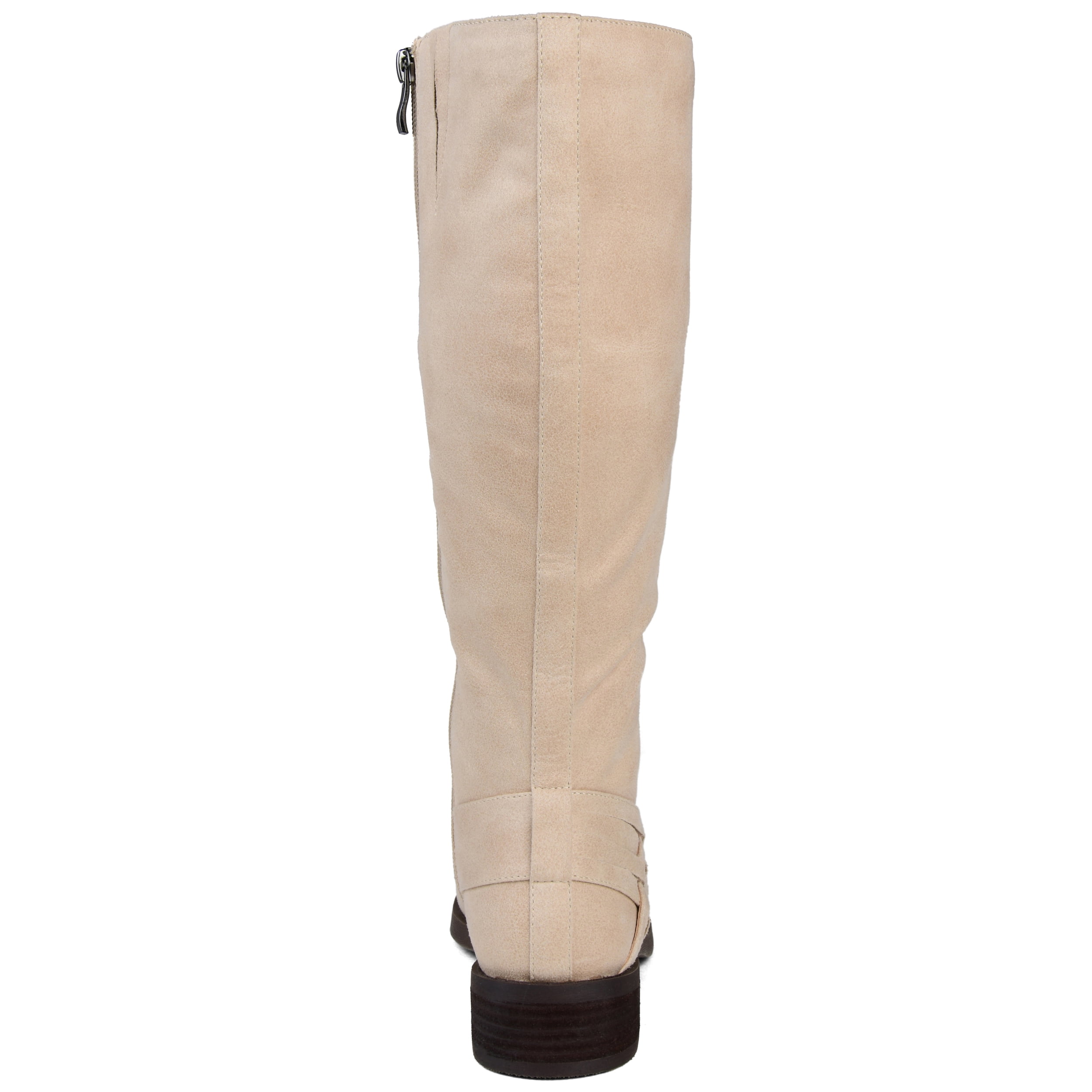Journee Womens Meg Wide Calf Stacked Heel Riding Boots