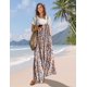 thumbnail image 5 of Mono YESNO casual de pierna ancha con estampado floral bohemio para mujer, talla L, 5 of 5