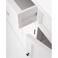 thumbnail image 6 of Bowery Hill Mahogany Wood Buffet with 4 Doors 3 Drawers in White, 6 of 7