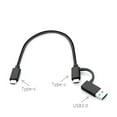 thumbnail image 5 of 2 in 1 USB Adapter Cable USB3.0 USB A/C to C Data Sync Fast Charging for Phone, 5 of 10