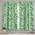 thumbnail image 2 of Ambesonne Botanical Valance & Curtain, Tropical Rainforest Art, 55"x36", White Forest Green Green, 2 of 7