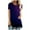 Purple, variant on TIHLMK T Shirts for Women Yellow Fashion Women Summer Loose Print Round-Neck T-Shirt Short Sleeve Casual Blouse Gift for Womens Tops