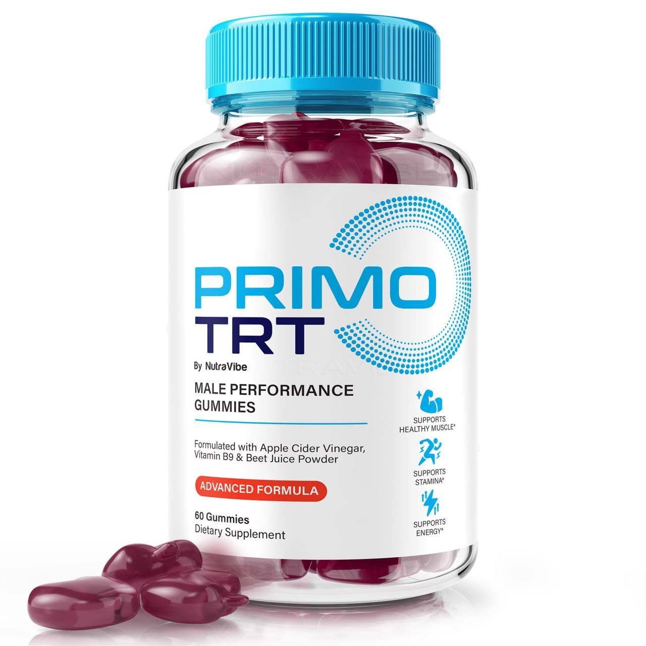 Primo TRT – Original PrimoTRT Gummies with a Natural Blend to Help Support Sustained Energy, Active Body & Daily Performance | Great-Tasting, Easy-to-Chew Gummys (60 Gummies)