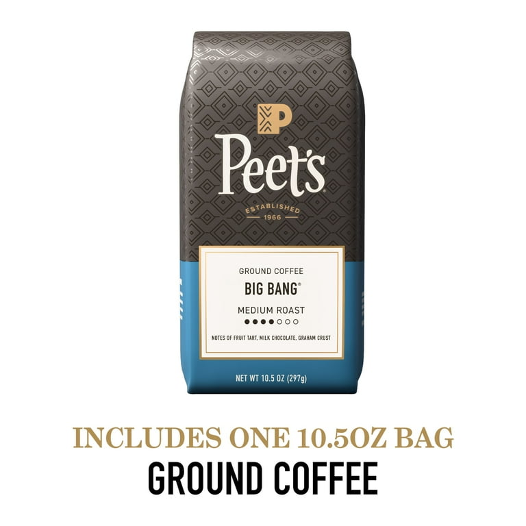 6 pack) Peet's Coffee Big Bang Premium Medium Roast Ground Coffee