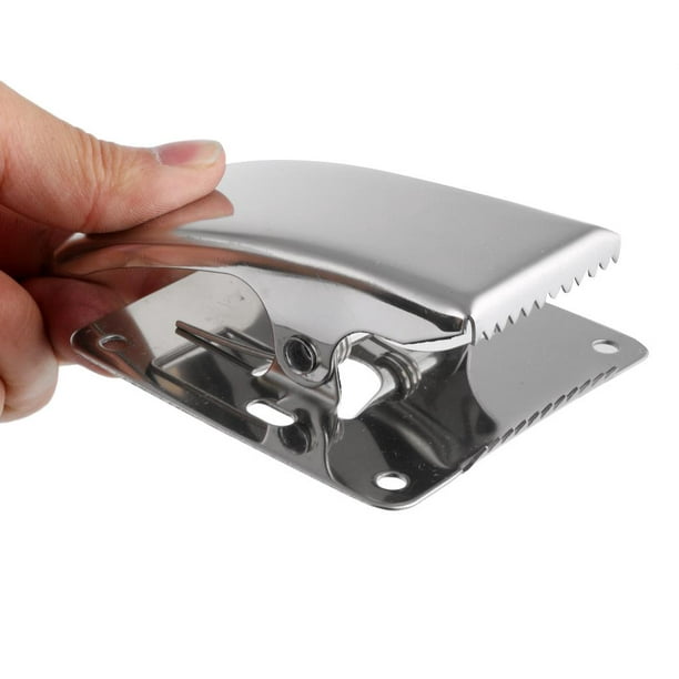 Luzkey Fish Cleaning Board Tools Fillet Clamp Deep- Tail Clip Board For Scaling Silver 10x8cm / 3.9x3.1inch