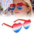thumbnail image 2 of Star Sunglasses for Women Men, Patriotic Rimless Star Shaped Sunglasses in Red White Blue, USA Independence Day Accessories for 4th of July Memorial Day Beach Pool Birthday Party Favors, 2 of 6