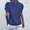 thumbnail image 5 of Gibobby Playera de Verano para Mujer Camiseta manga corta con cuello redondo y estampado flores para mujer(BU1,M), 5 of 5