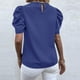 thumbnail image 5 of Gibobby Camiseta de manga corta para mujer Camiseta manga corta con cuello redondo y estampado flores para mujer(BU1,XL), 5 of 5