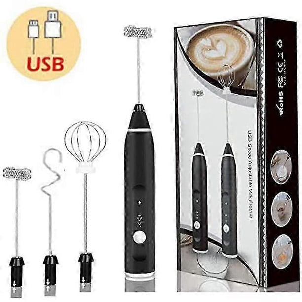 Wireless Milk Frothers Electric Handheld Blender with USB Electrical Mini Coffee Maker Whisk Mixer for Coffee Cappuccino Cream