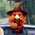 thumbnail image 2 of DJN Pumpkin Bat Girl Acrylic Flat Car Pendant Backpack Accessories Home Decorations, 2 of 7