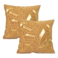 thumbnail image 1 of Funda de cojín de cuero a rayas de 18 x 18 pulgadas, 2 piezas, funda de almohada de lujo europea, para sofá, sala de estar, dormitorio, decoración de coche, 1 of 5