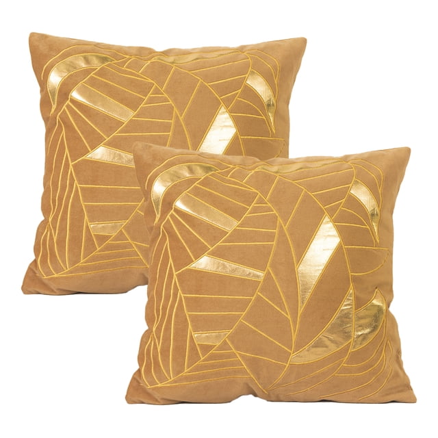 Funda de cojín de cuero a rayas de 18 x 18 pulgadas, 2 piezas, funda de almohada de lujo europea, para sofá, sala de estar, dormitorio, decoración de coche