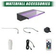 thumbnail image 2 of Acrylic Pool Waterfall Fountain with 9-Color LED Strip, 12" Spillway Waterfall for Swimming Pools, Ponds & Garden Patio – Outdoor Water Feature with Pipe Connector, 2 of 7